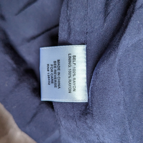 ModCloth | Navy Blue Zigzag Contrast-Trim Sleeveless Maxi Dress Size 16 - Picture 5 of 8